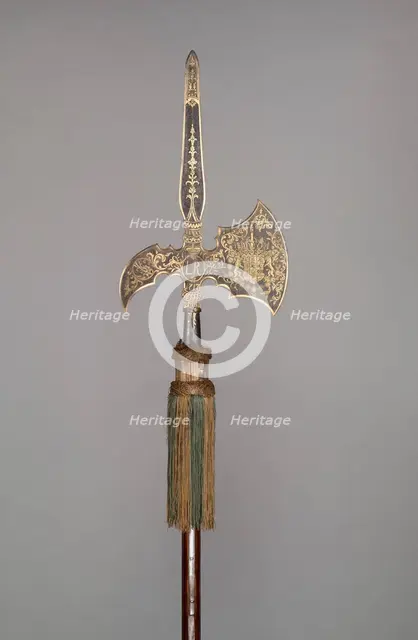 Parade Halberd (from the bodyguard of Ludwig Rudolf, Duke of Brunswick- Wolfenbüttel..., 1717. Creator: Unknown.