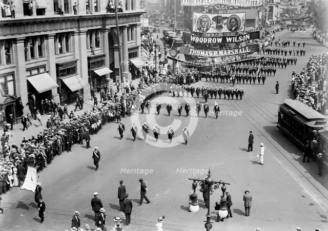 Parade in honor of Olympic victors, 1912. Creator: Bain News Service.