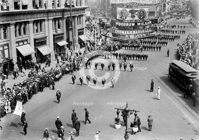 Parade in honor of Olympic victors, 1912. Creator: Bain News Service.