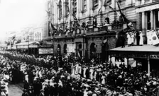Parade in Queen Street, Brisbane, Queensland, 1914. Creator: Unknown