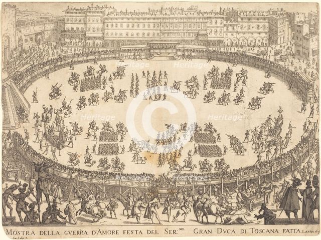 Parade in the Amphitheater, 1616. Creator: Jacques Callot.