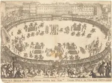 Parade in the Amphitheater, 1616. Creator: Jacques Callot