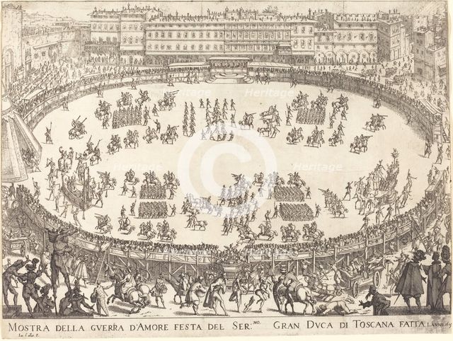 Parade in the Amphitheater, 1616. Creator: Jacques Callot.