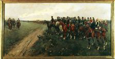 Parade in the Carabanchel maneuvering field before King Alfonso XIII, 1905. Creator: Cusachs i Cusachs, José. (1851-1908)