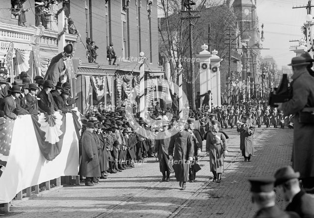 Parade with Reviewing Stand, between 1910 and 1917. Creator: Harris & Ewing.
