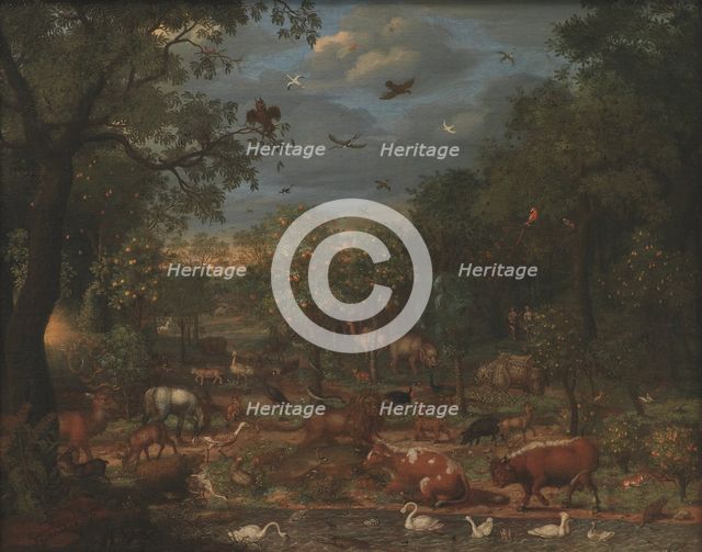Paradise before the Fall of Man, 1690-1695. Creator: Franz Rosel von Rosenhof.