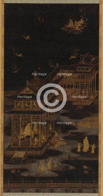 Paradise of Amida Buddha (Amitabha), Heian period, 794-1185. Creator: Kasuga Kaishi.