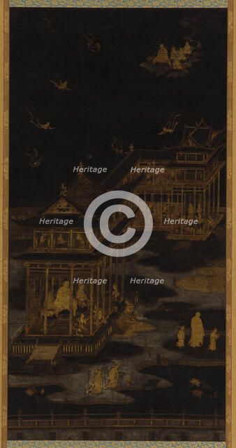 Paradise of Amida Buddha (Amitabha), Heian period, 794-1185. Creator: Kasuga Kaishi.