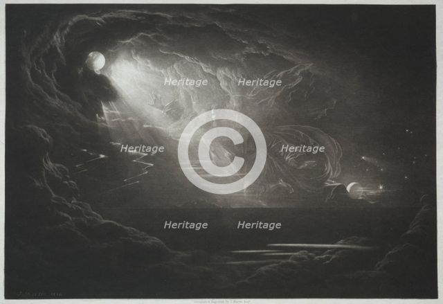 Paradise Lost: The Creation of Light, 1824. Creator: John Martin (British, 1789-1854).