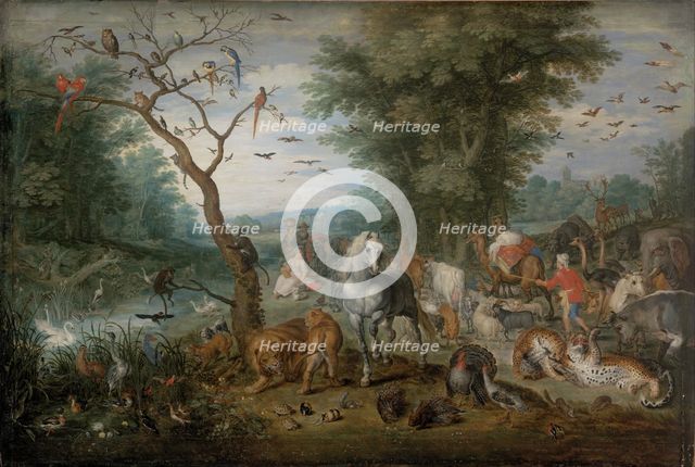 Paradise Landscape with Animals. Artist: Brueghel, Jan, the Younger (1601-1678)