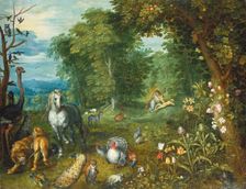 Paradise with the Creation of Eve, c1636-1640. Creator: Jan Brueghel the Younger