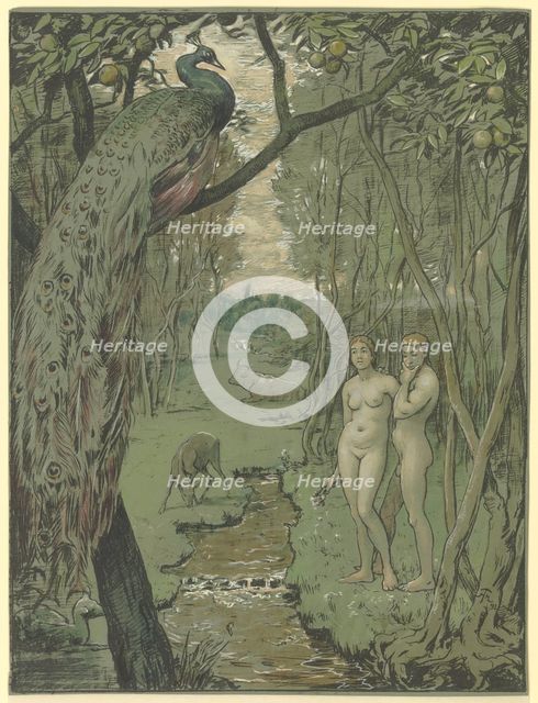 Paradise with Peacock, 1892. Creator: Unknown.