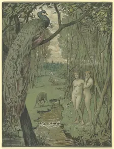 Paradise with Peacock, 1892. Creator: Unknown