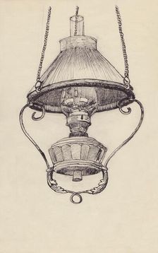 Paraffin lamp, c1950. Creator: Shirley Markham