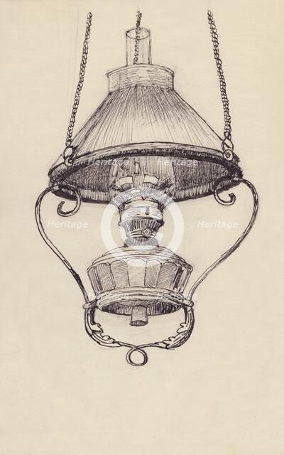 Paraffin lamp, c1950. Creator: Shirley Markham.