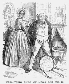Paralysing Piece of News For Mr B 1866. Creator: George du Maurier