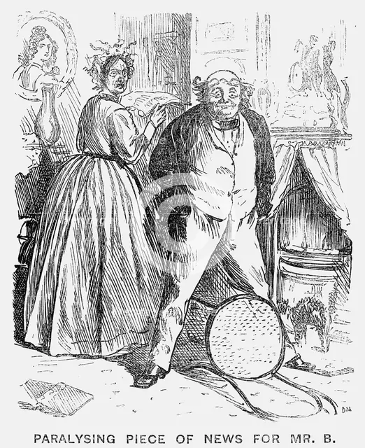 'Paralysing Piece of News For Mr B', 1866. Creator: George du Maurier.