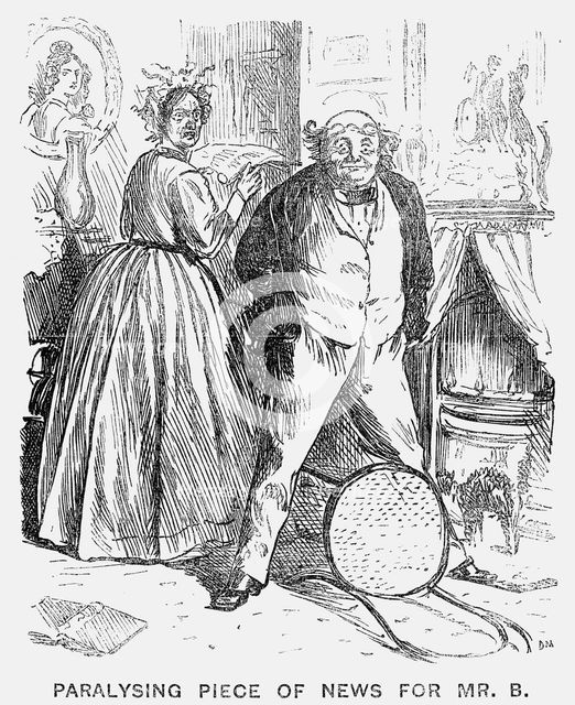 'Paralysing Piece of News For Mr B', 1866. Creator: George du Maurier.