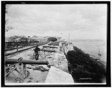 Parapet of Cabanas Castle, Havana, c1900. Creator: Unknown