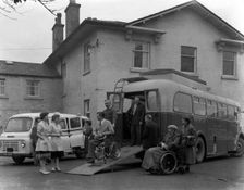 Paraplegic bus, Pontefract, West Yorkshire, 1960. Creator: Michael Walters