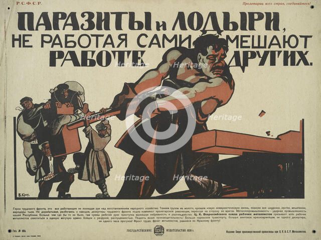 Parasites and Idlers, 1920. Creator: V Kostianitsyn.