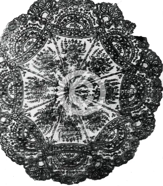 Parasol Cover, Bayeux, 1850/75. Creator: Unknown.