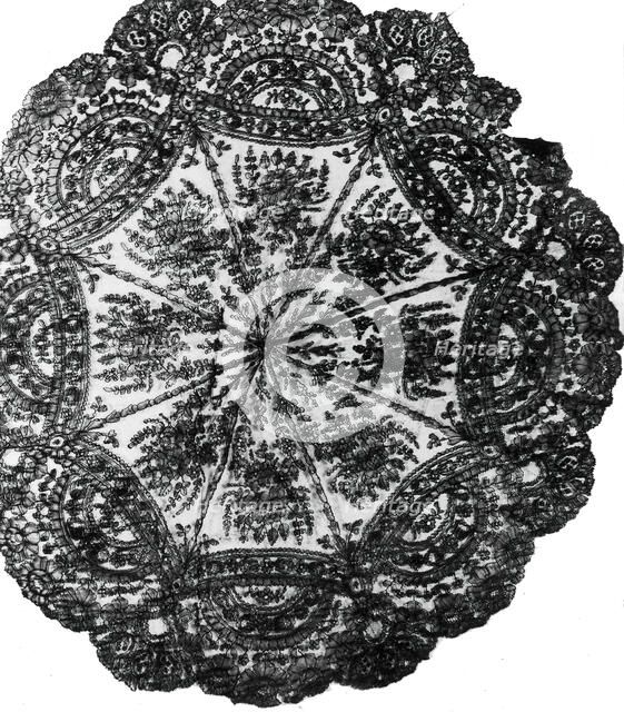 Parasol Cover, Bayeux, 1850/75. Creator: Unknown.