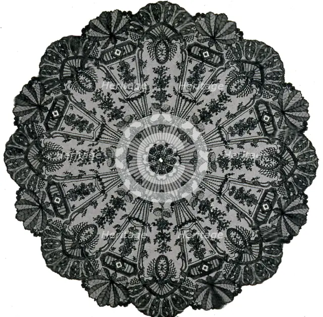 Parasol Cover, France, 1850s. Creator: Unknown.