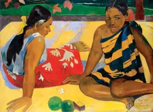 Parau Api. What's new?, 1892. Artist: Gauguin, Paul Eugéne Henri (1848-1903)
