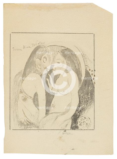 Parau Hina Tefatou (Words between Goddess of the Moon and God of the Earth), 1893/94. Creator: Paul Gauguin.