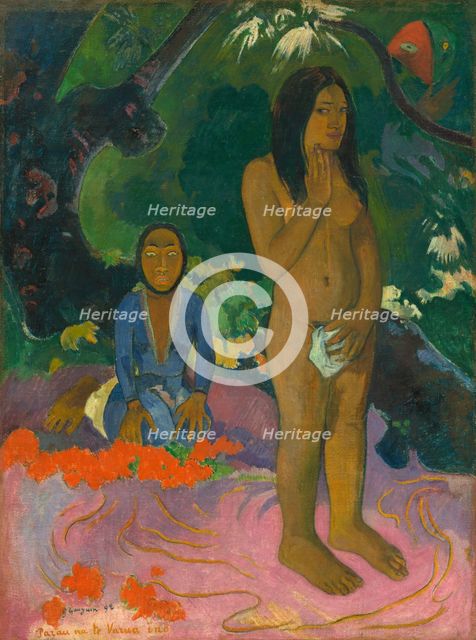 Parau na te Varua ino (Words of the Devil), 1892. Creator: Paul Gauguin.