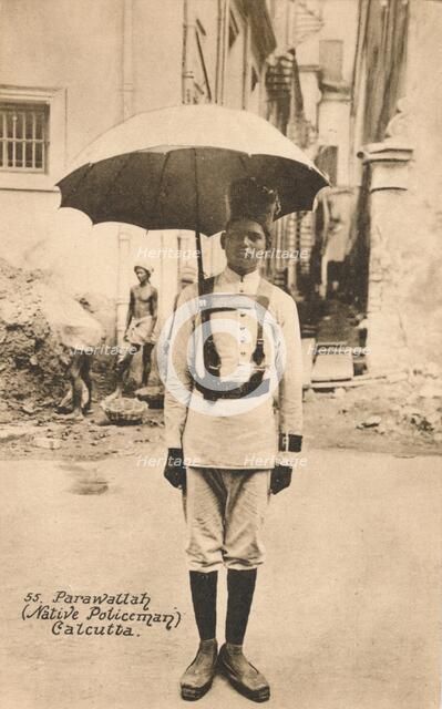 'Parawallah (Native Policeman) Calcutta', c1900. Artist: Unknown.
