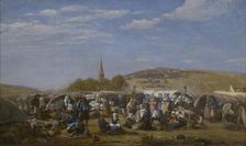 Pardon de Sainte-Anne-La-Palud, 1858. Creator: Boudin, Eugène-Louis (1824-1898)