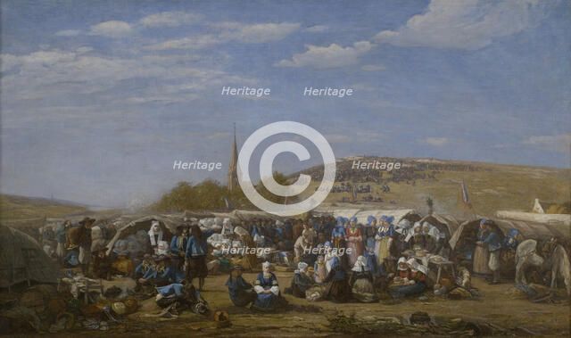 Pardon de Sainte-Anne-La-Palud, 1858. Creator: Boudin, Eugène-Louis (1824-1898).