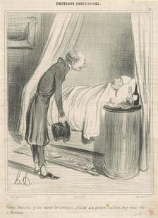 Pardon...je suis courtier de commerce..., 19th century. Creator: Honore Daumier