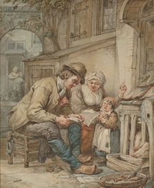Parents Teaching Their Daughter a Song, early 19th century. Creator: Abraham van Strij