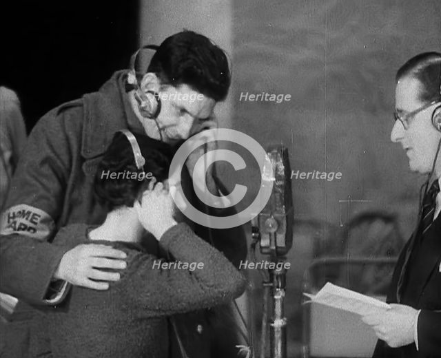 Parents Calling Evacuee Children in America Over the Radio, 1940. Creator: British Pathe Ltd.
