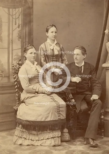 Parents of D. N. Mamonov with his sister, 1870-1879. Creator: DN Mamonov.
