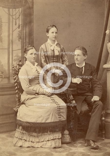 Parents of D. N. Mamonov with his sister, 1870-1879. Creator: DN Mamonov.