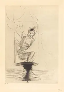 Parfois on trouve un vieux flacon qui se souvient, d'ou jaillit toute vive une ame qui revient..., 1 Creator: Odilon Redon