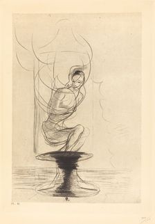 Parfois on trouve un vieux flacon qui se souvient, d'ou jaillit toute vive une ame qui revient..., 1 Creator: Odilon Redon