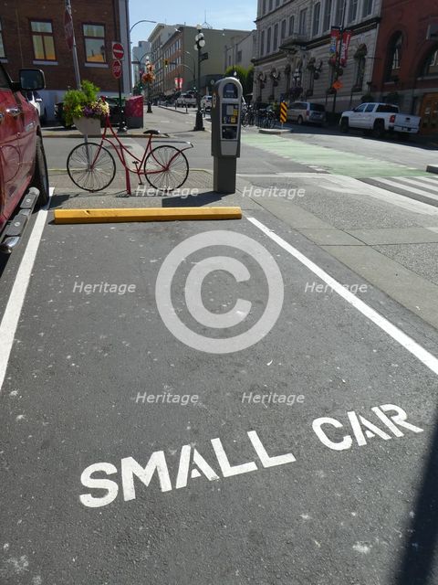 Parking bay for small car, Victoria, British Columbia, Canada 2018. Creator: Unknown.