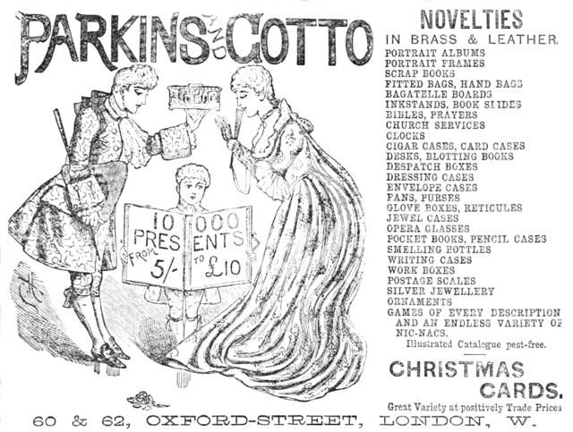 Parkins & Gotto - Novelties, 1883.  Creator: Unknown.