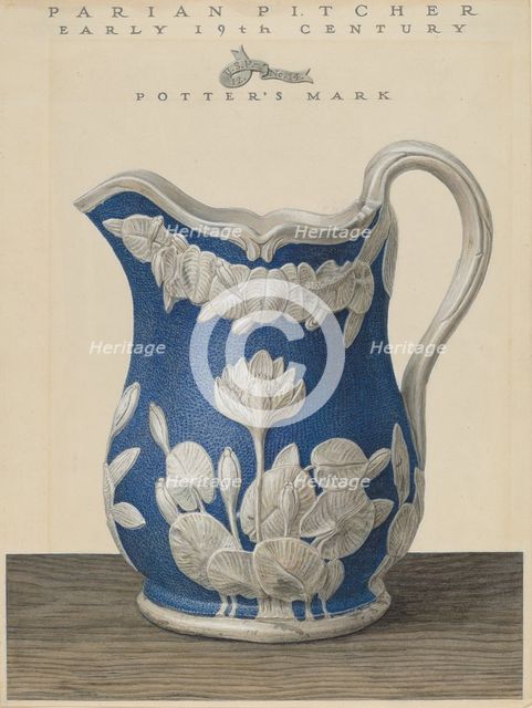 Parian Pitcher, c. 1937. Creator: John Matulis.