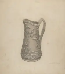 Parian Ware Syrup Pitcher, 1935/1942. Creator: Richard Whitaker
