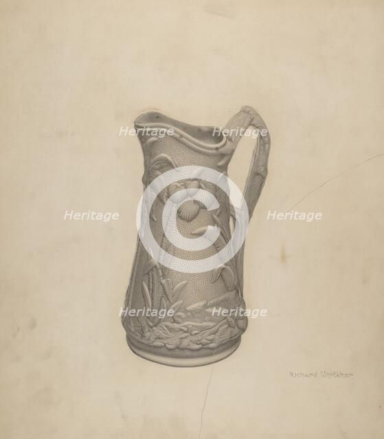 Parian Ware Syrup Pitcher, 1935/1942. Creator: Richard Whitaker.