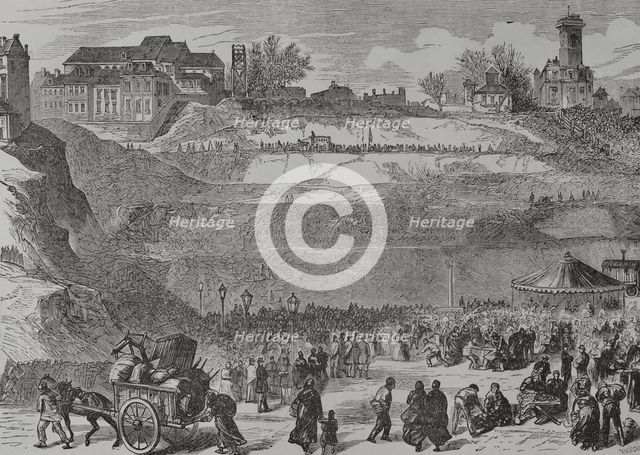 Paris Commune, France: Positions occupied by the communards on the heights of Montmartre, 1871. Creator: Manuel Ricord.