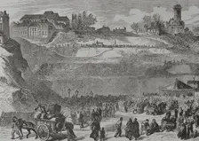 Paris Commune, France: Positions occupied by the communards on the heights of Montmartre, 1871. Creator: Manuel Ricord