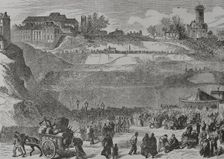 Paris Commune, France: Positions occupied by the communards on the heights of Montmartre, 1871. Creator: Manuel Ricord