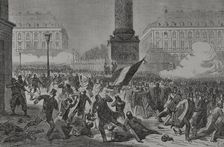 Paris Commune: Massacre of supporters of the "Party of Order"in the Place Vendôme in Paris, 1871. Creator: Tomás Carlos Capuz